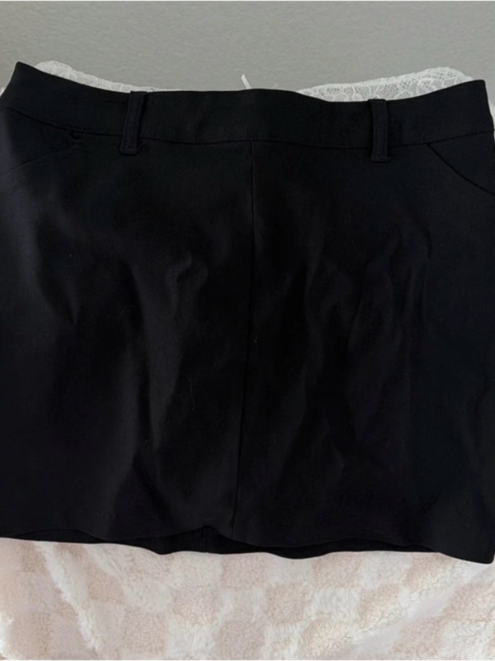wild fable Black Tailored Skort with lace detail